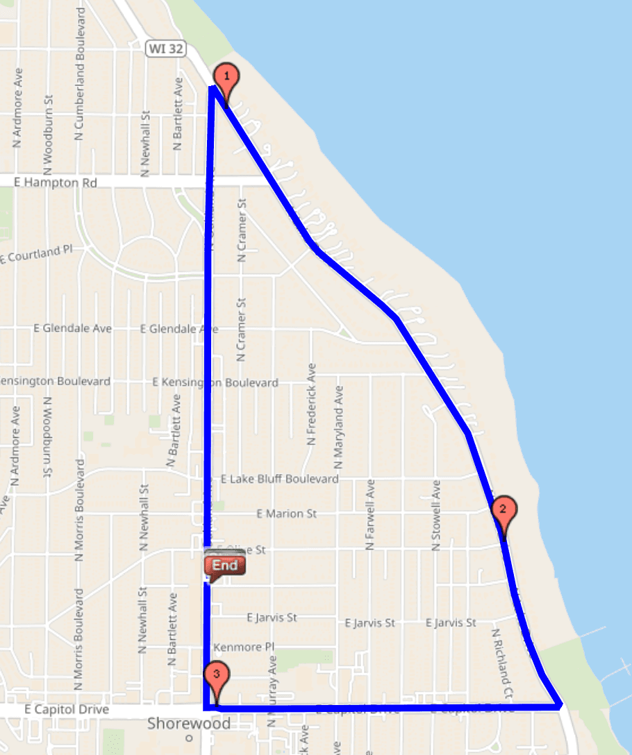 Lake Loop Running Route